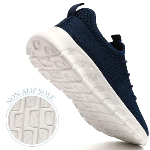 Trainers for Men Women Running Shoes Slip On Gym Sports Navy Size 9 UK — view 4