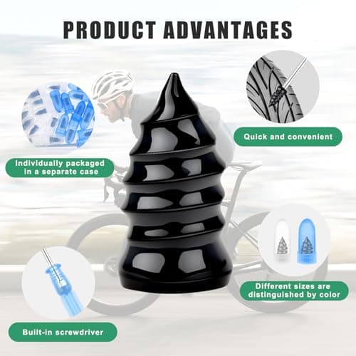 BOUBONI 35/70/100 Pcs Tire Repair Rubber Nail Self Tapping Tyre Repair Screws Tools for Trucks Motorcycles Cars and Other Vacuum Tire Vehicles (35) — view 4