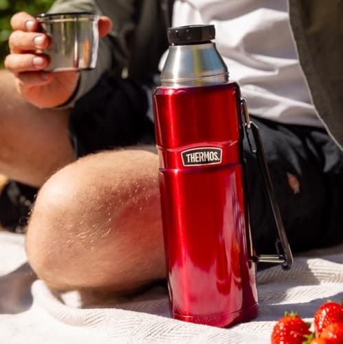 Thermos Stainless King Gun Metal Drinks Flask (1.2L) 24h Hot | 24h Cold — view 6
