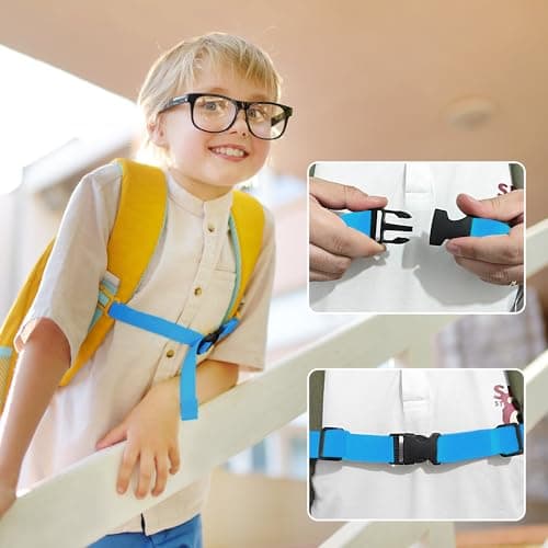 Bettli Adjustable Chest Strap Backpack with Quick Release Buckle for Kids Hiking and Jogging (Blue) — view 4