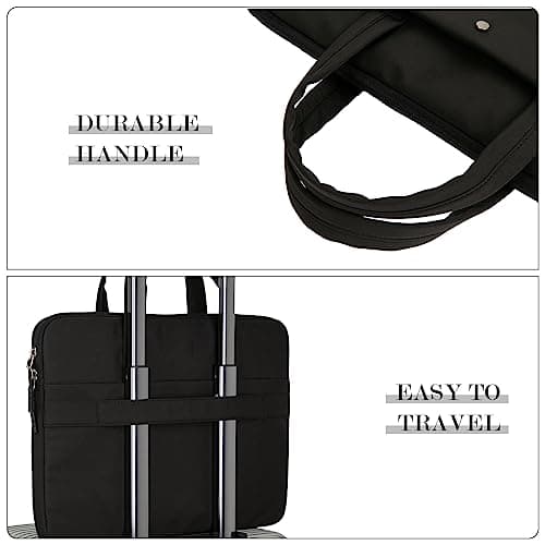jooeer 13 Inch Laptop Sleeve Case Compatible with MacBook Air Pro M2 M1 13" Chromebook Notebook 13.3", Protective Waterproof Computer Carrying Bag Slim Padded Cover with Handle Pocket, Black — view 6