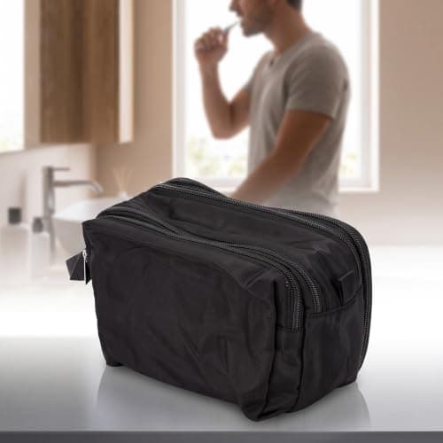 BAFOVY Toiletry Bag for Travel, 6.9 Oz Hard Structure Dopp Kit (Black) — view 4