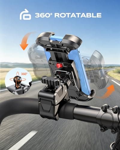 CIRYCASE Bike Phone Holder with [Heavy-Duty Clamp], Motorbike Phone Holder — view 5