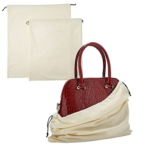 2 Piece Set Dust Cover Bags for Handbags,Purses,Shoes,and Boots, Beige