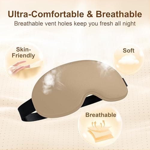 Gritin 100% Blackout Sleep Eye Masks for Women&Men, Side Sleepers Friendly — view 6