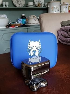 SKULL SHAVER Pitbull Travel Case for Butterfly and Pitbull Series Shavers (Beige), Best for Gifting — view 2
