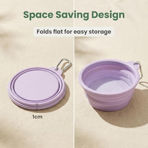 Collapsible Dog Bowls 3 Pack, Silicone Travel Bowls for Camping Hiking Home — view 6