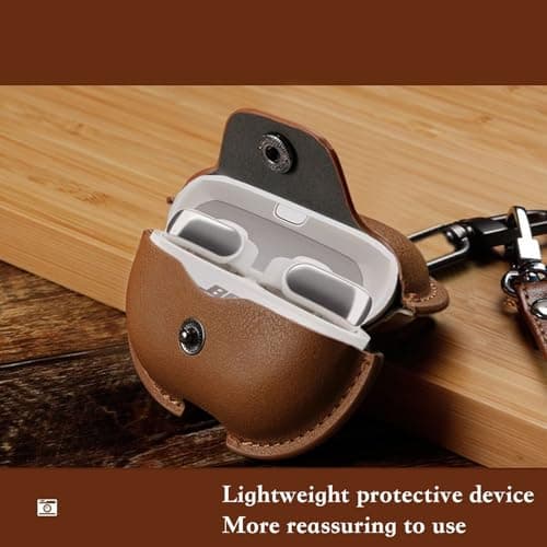 for Bose Ultra Open Earbuds Case, Leather Shockproof Protective Cover for Bose Open Ear Wireless Earbuds Accessories with Lanyard — view 5