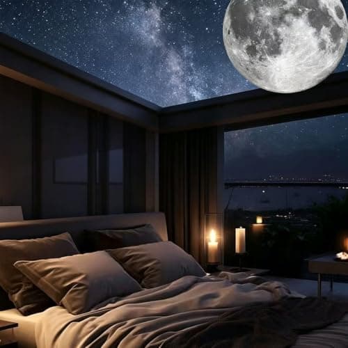 Zunate Star Projector Mini LED Night Light with 3 Projection Slides, 360 Degree Rotation, USB Powered, Stepless Dimmable, Adjustable Brightness Wall Lamp for Kids Bedroom, Camping, and — view 2