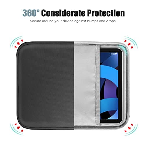 TiMOVO 9-11" Tablet Sleeve Bag with Pocket, Black — view 5