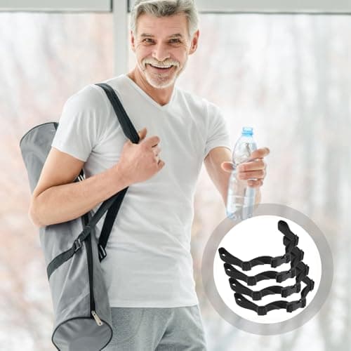 BESPORTBLE 4pcs Adjustable Buckle Tie down Straps 2cm Wide Webbing Compression Straps for Backpacking, Kayak, Luggage and Tent Securing, Quick Release Cargo Fixing Belts for Travel — view 5