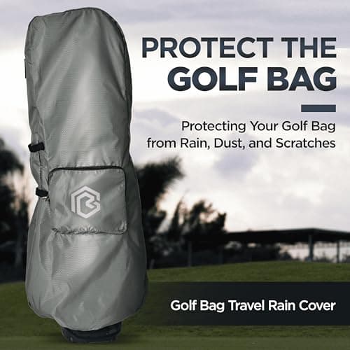 Regency Golf Bag Travel Rain Cover - Premium Waterproof Storage Protector for Golf Clubs, Durable Golfbag Club Covers - Universal Fit, Easy Access Design (Black) — view 2