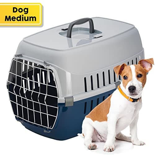 CAT CENTRE Pet Transport Carrier, Cat Dog Kitten Puppy Travel Box Cage — view 2
