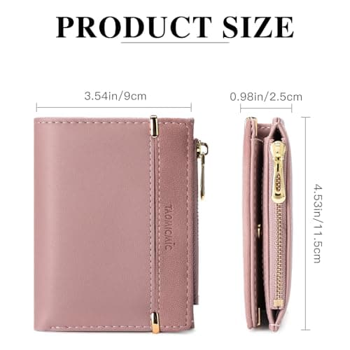 FALAN MULE Small Wallet for Women RFID Blocking Purse for Women Bifold Card Holder Small Purse with Zipper Coin Pocket Women's Wallets for Cash, Cion, Card, Bill — view 4