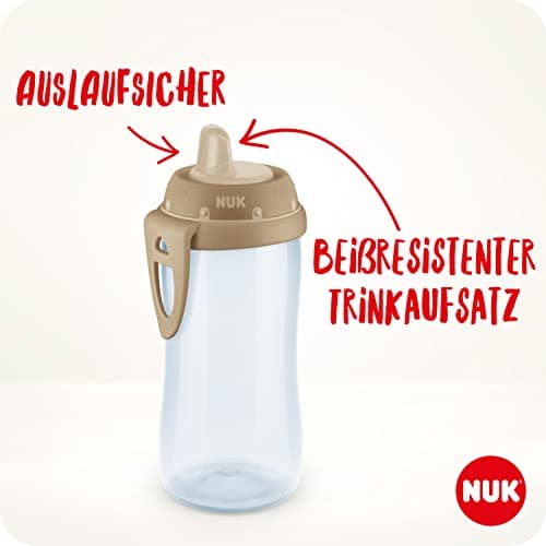 NUK Kiddy Cup Night Toddler Cup | 12+ Months | 300 ml | Leak-Proof Toughened Spout | Glow in the Dark | Clip & Protective Cap | BPA-Free | Blue — view 3