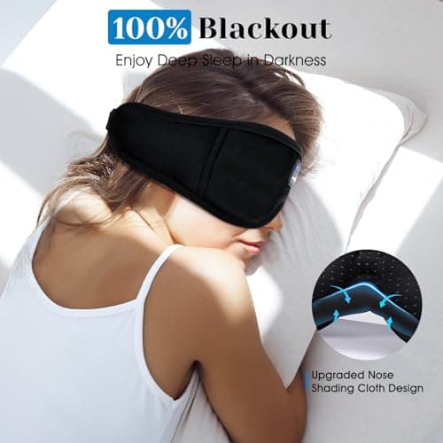MUSICOZY Sleep Mask Headphones 100% Blackout 3D Sleep Headphones — view 3