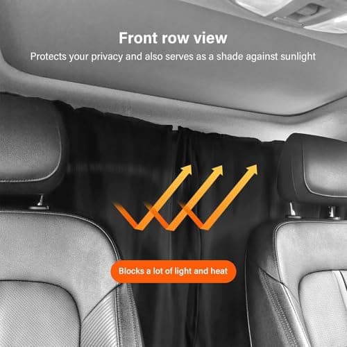 Car Window Curtains - 3 Piece Sunshade Screen Set, Light Blocking Privacy Shades | UV Protection Window Cover Panels, Automobile Interior Accessory Camping Travel Sleep Shade Kit — view 2