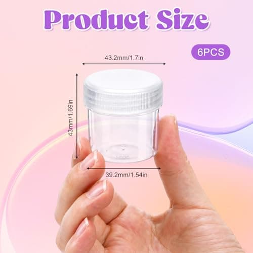6Pcs Travel Pots Mini Cream Pots Traveling Jars with Lids — view 3