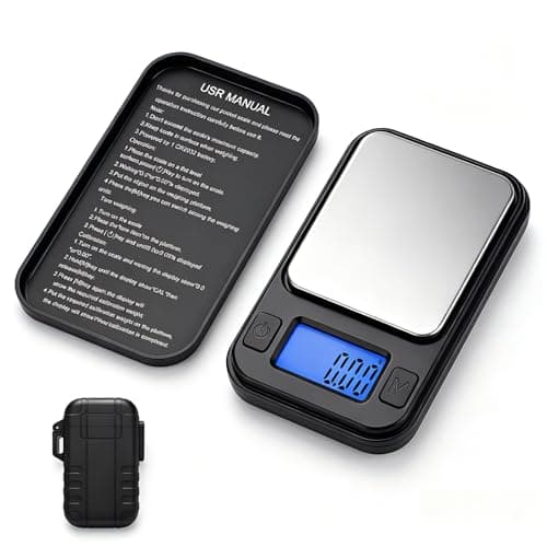 Mini Scales 0.01g/200g, Diyife Portable Precision Scale Jewellery Scales with Storage Case, Auto-Off, Backlit Lcd, 8 Units, Tare, Digital Pocket Scales for Food, Gold, Coffee, Gem (Black)