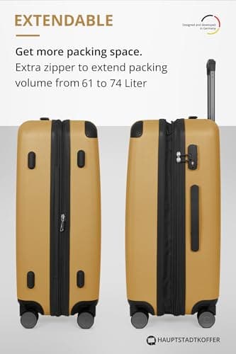Hauptstadtkoffer Spree – Medium Hardshell Suitcase, TSA Lock, 4 Wheels, Trolley Luggage, Rolling Suitcase, Travel Case with Expandable Capacity, 65 cm, 74 Liters, Autumn Gold — view 4