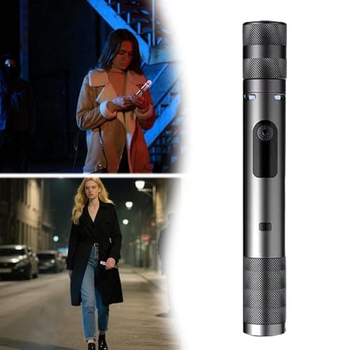 2026 High Intensity Rechargeable Stun Flashlight with LED for Outdoor Emergency Camping and Travel Use (Black, One Size) — view 3