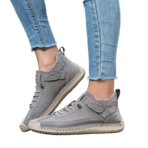 Casual Hiking Shoes for Hand Everyday - Flexible Soft Sole Comfortable Flat Slippers Breathable Design for Travel Leisure Spontaneous Activities, gray, 8 UK — view 4