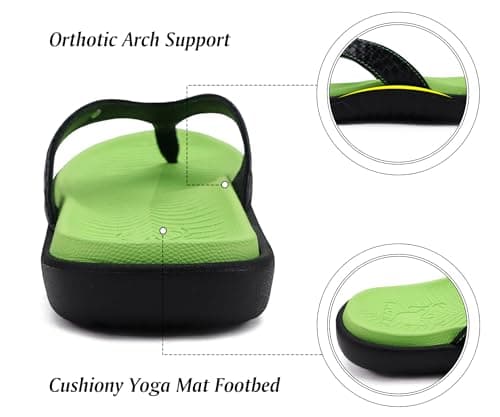 KuaiLu Flip Flops For Women Arch Support Yoga Mat Cushioned Thong Sandals — view 4