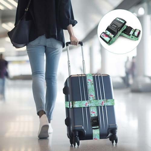 SUWEIR Luggage Straps (2 with Lock) for Suitcases & Travel Bags — view 6