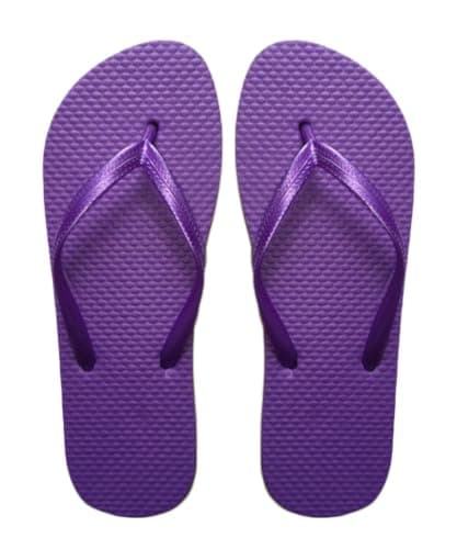 SUGAR ISLAND® Unisex Ladies Girls Mens Summer Beach FLIP Flop Pool SHOES-PURPLE-7/8