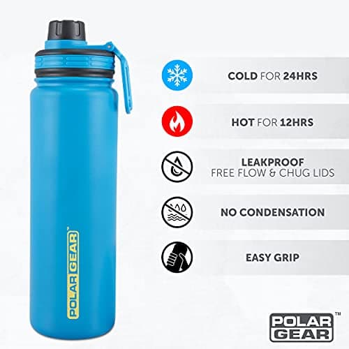 Polar Gear Insulated Water Bottle Blue 700ml Stainless Steel Double Wall — view 2