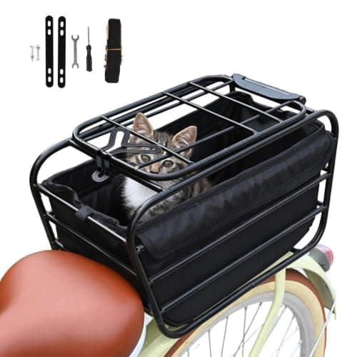 Rear Bike Basket - Large Bicycle Rear Basket With Lid And Inner Box