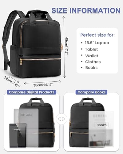 wepadre Travel Backpack for Women Men Carry on Backpack for Travel Backpack Carry on Flight Approved, Black & Gold, Standard, Vacation — view 3