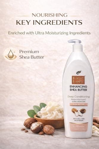First Lady Shea Butter Moisturising Lotion 1000ml with Pump Dispenser – Deep Hydration Body Lotion for Dry & Sensitive Skin – Nourishing & Smoothing Cream for Soft, Healthy-Looking Skin — view 4