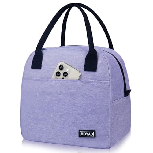 Moyad Lunch Bags for Women, Reusable Insulated Cooler Lunch Box, Lunch Tote Cool Bag for Men Adults Large Picnic Bag for Work Travel Picnic Camping Outdoor, Purple