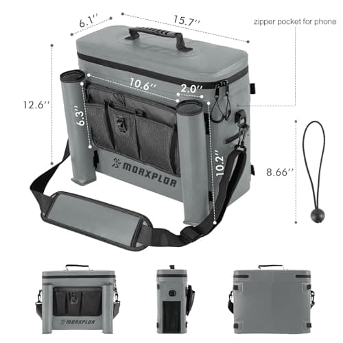 MORXPLOR Kayak Cooler,Waterproof Kayak Seat Back Cooler for Kayaking,Kayak Accessories Cooler Bag,Protable Ice Chest,Beach Cooler,Travel Cooler for Camping or Lunch Bag — view 3