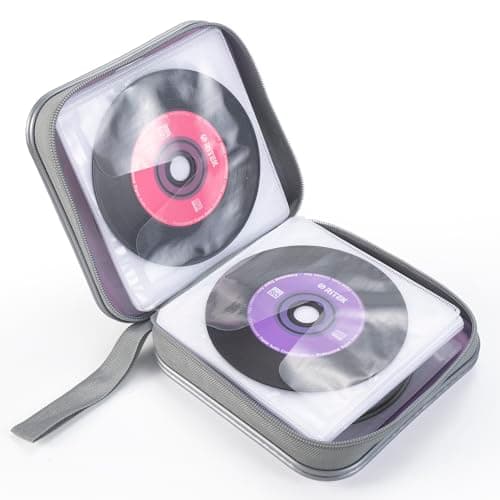 alavisxf xx CD Case, 48 Capacity Hard Plastic Portable CD Organizer Holder — view 5