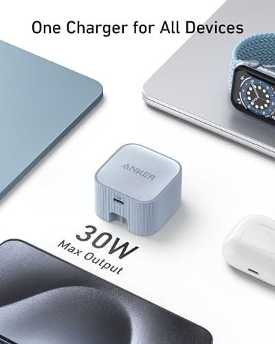 USB C Plug, Anker Nano 30W Foldable Plug for Travel, PPS Fast Charging, Compatible with iPhone 17/16/15/14/13 Series, Pixel, Galaxy, iPad, and More - Cable Not Included — view 6