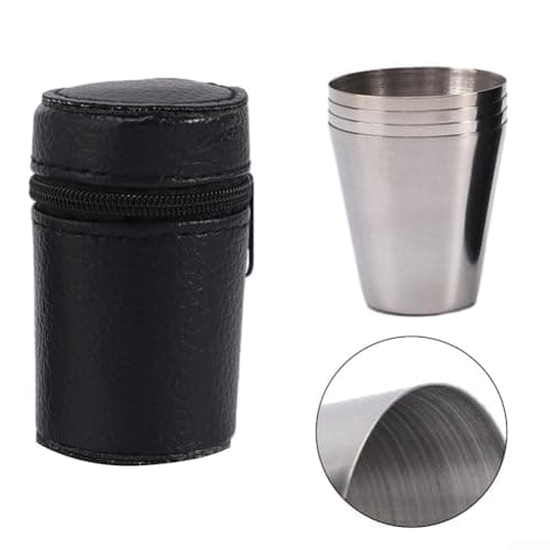 Stainless Steel Camping Cups 30ml, 4pcs 304 Outdoor Tableware Set — view 5