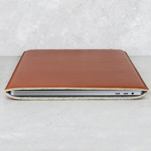 Casemade Real Leather Laptop Sleeve for MacBook Pro & Air Fits 13, 14, 15 & 16 Inch - Genuine Full Grain Leather with Soft Wool Lining (13 inch - MacBook Air M1/M2/M3/M4/M5, Pro 2016-2023, Neo 2026) — view 4