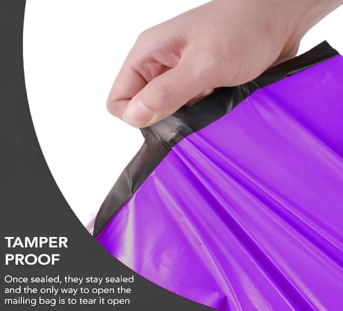 LIVERPOOL ENTERPRISES LTD 100 Pcs Purple Parcel Bags – Tamper-Proof Self-Seal Mailing & Postage Bag for Shipping, Packaging & Delivery - Size 15x18 Inches — view 5