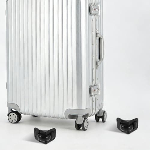 SAFIGLE 1pair Universal Suitcase Replacement Wheels for Luggage Trolley Case with Smooth Rotation and Quick Release, Sturdy Black Plastic Repair Wheels for Travel and Airports — view 5