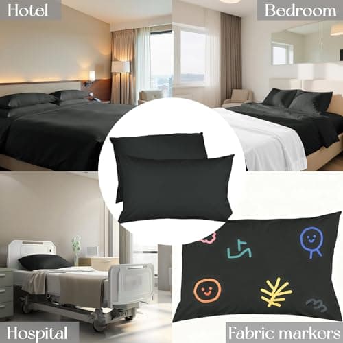12 Pack Dark Grey Pillow Cases Standard Size Bulk, Soft Microfiber — view 6