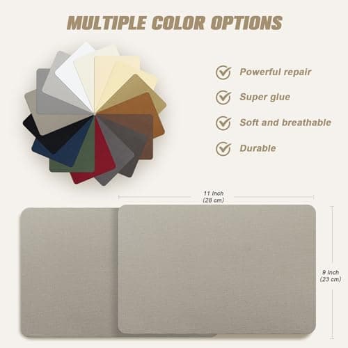 OAZ 2 Pieces 23x28 cm Canvas Repair Patches Fabric Patch Self-Adhesive Canvas Repair Tape Waterproof Outdoor Gear Repair Patch Kit for Boat Cover Tent Awning Sun Shade Sofa Lounge Chair Burgundy — view 3