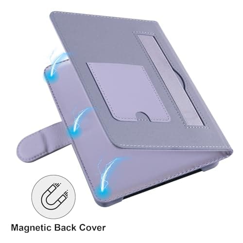 HoYiXi Universal Case for 6.8-7'' Kindle eReader Compatible with Paperwhite/Pocketbook and Tolino/Kobo Clara 2E/Kobo Clara HD,6.8" -7'' eReader Protective Cover with Built-in Card Slot,Purple — view 5