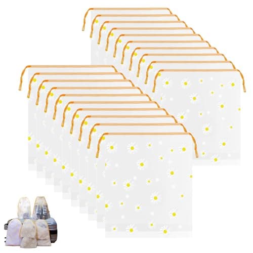 GAOHAN 20 pcs Shoe Bag Portable Storage Bag, Travel Shoe Bags(Daisy)