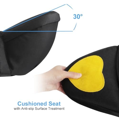 HOTUT Hip Stool and Hip Seat for Babies, Ergonomic Baby Carrier with 3D Abdominal Support, 30° Tilt, Lightweight and Adjustable, for 0-36 Months — view 2
