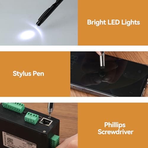 Lyai 9 in 1 Multi Tool Pen with Stylus, Screwdrivers, Ruler and LED Torch — view 5