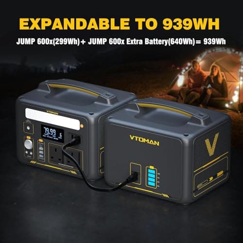VTOMAN Jump 600X Portable Power Station with Extra Battery - 600W/939Wh — view 2
