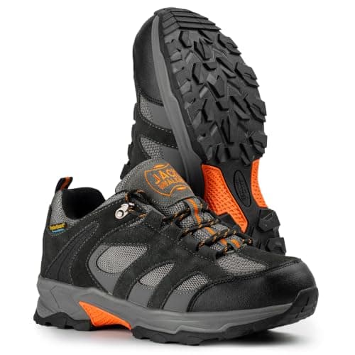 Jack Walker JW010 Men's Waterproof Suede Leather Hiking Trainers, 8 UK Grey — view 6