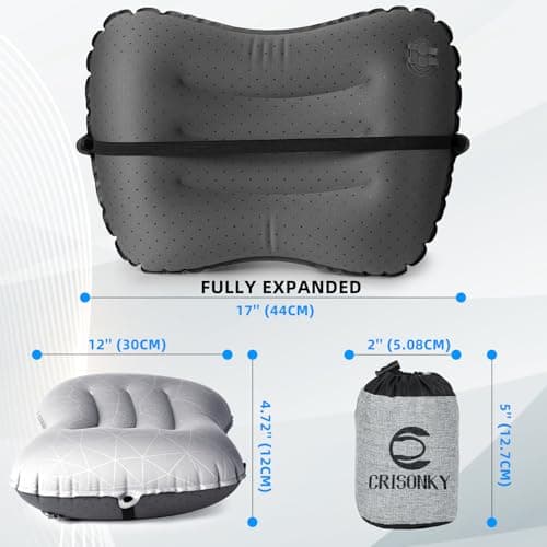 Crisonky Camping Pillow,Ultralight Inflatable Travel Pillow for Backpacking — view 3